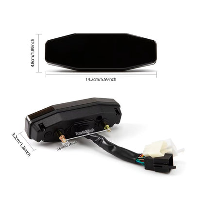 12V Universal Motorcycle Digital Speedometer  LCD Display Speed Meter With LED Oil Gauge  Tachomete 1