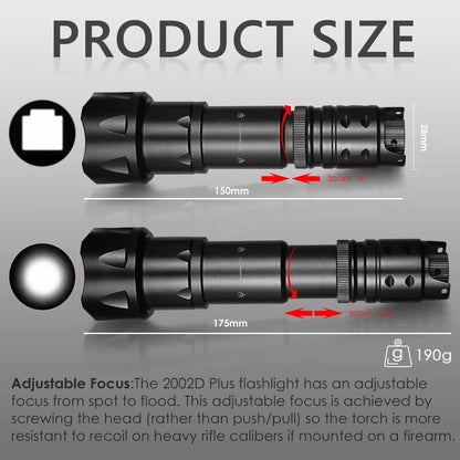 UniqueFire 2002D Night Vision Hunting Flashlight  940nm850nm VCSEL LED Zoom Torch With Fresnel Lens 2