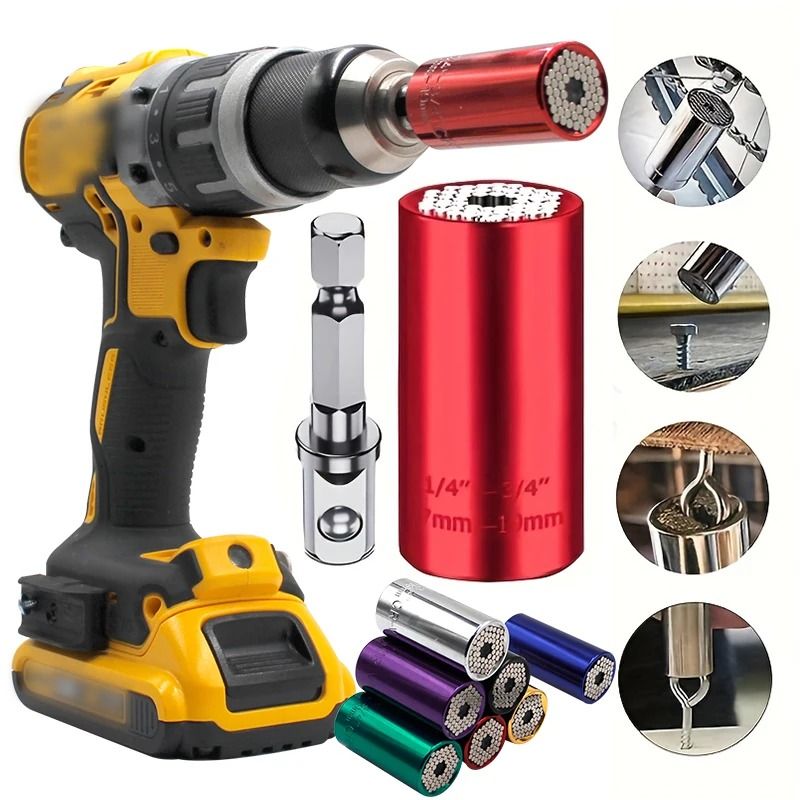 Universal Socket Wrench Power Drill Adapter Hand Tool 719mm 1