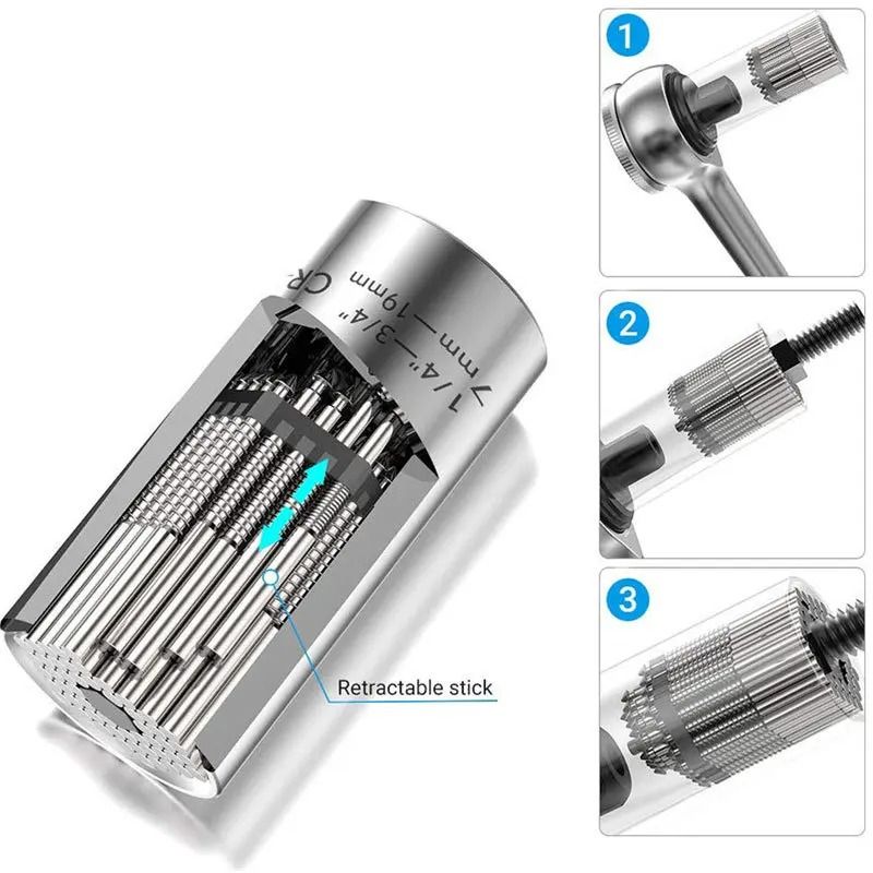 Universal Socket Wrench Power Drill Adapter Hand Tool 719mm 2