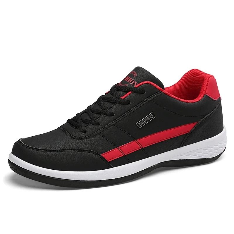 Mens Leather Waterproof Casual Sneakers Comfortable Lace Up Shoes 8