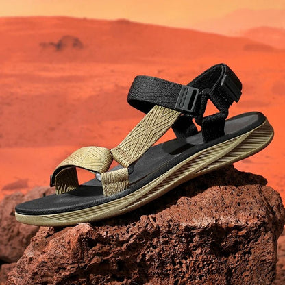 Mens Arch Support Outdoor Sandals With Yoga Mat Insole Anti Slip Flat Beach Shoes 2