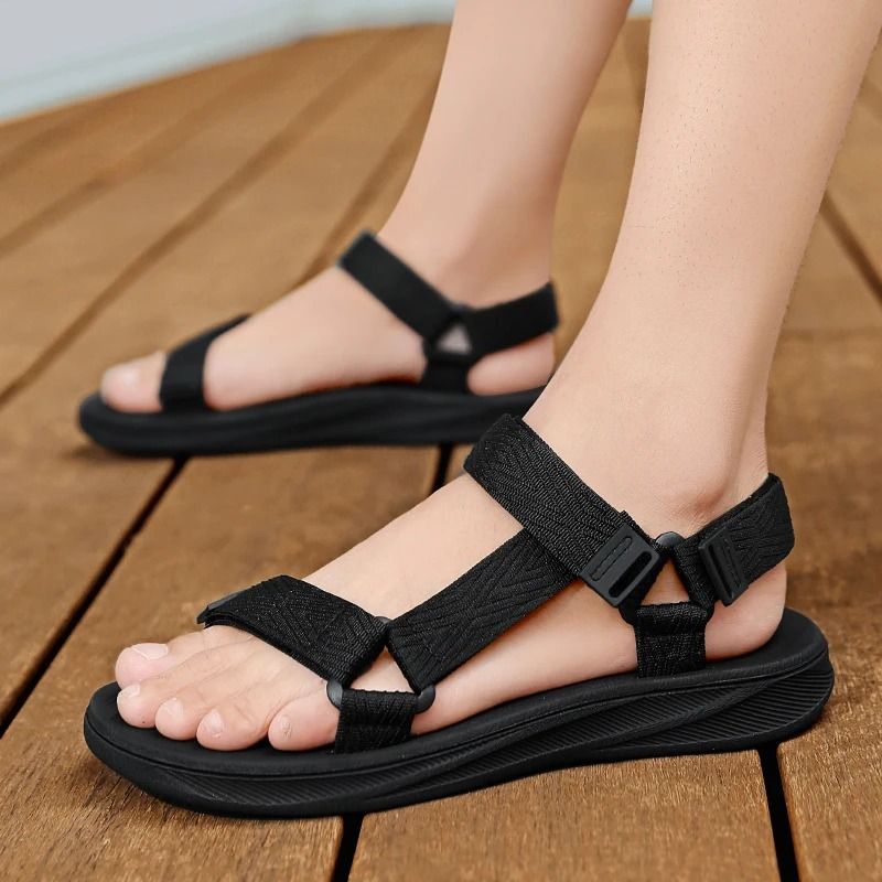 Mens Arch Support Outdoor Sandals With Yoga Mat Insole Anti Slip Flat Beach Shoes 3