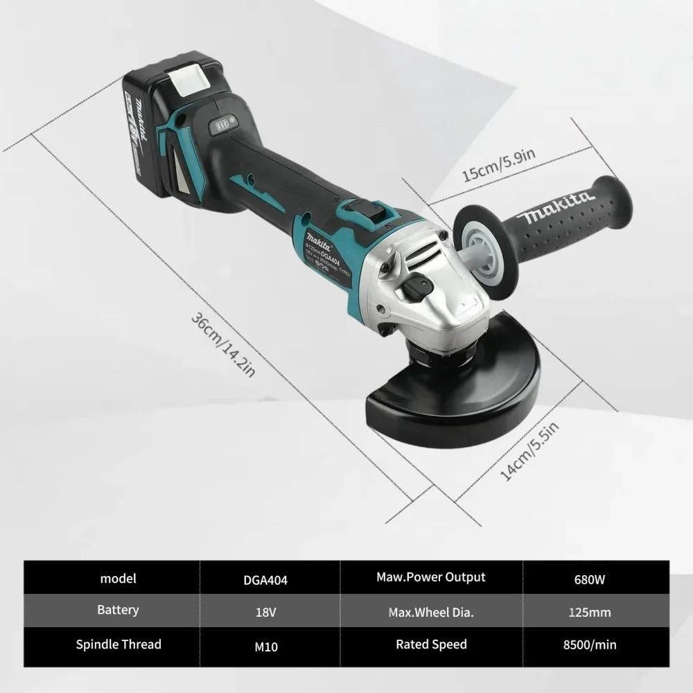 Compact 18V Brushless Cordless Angle Grinder With Automatic Torque Control 1