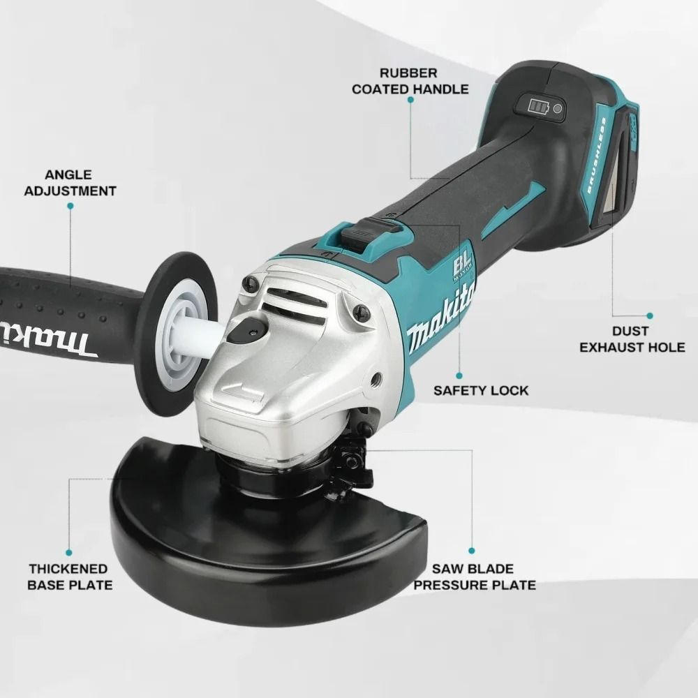 Compact 18V Brushless Cordless Angle Grinder With Automatic Torque Control 2