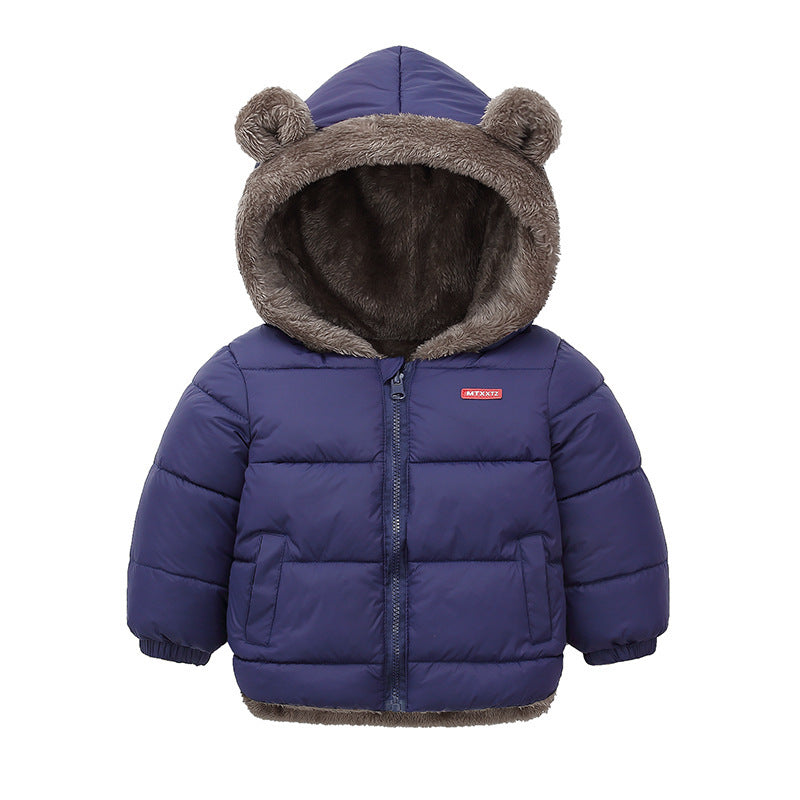 Cozy Winter Warm Coat For Kids Hooded Baby Boys Girls Jacket In Soft Cotton  Fleece Insulated Padde 1