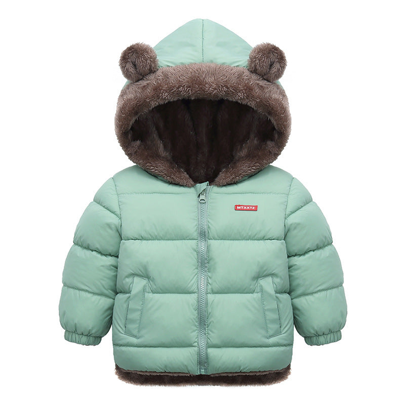 Cozy Winter Warm Coat For Kids Hooded Baby Boys Girls Jacket In Soft Cotton  Fleece Insulated Padde 5