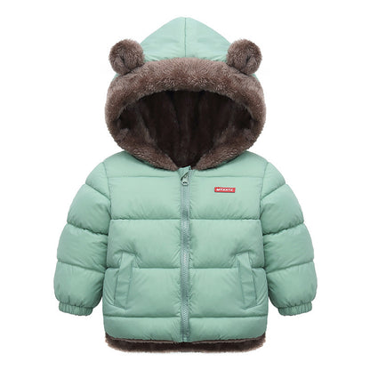 Cozy Winter Warm Coat For Kids Hooded Baby Boys Girls Jacket In Soft Cotton  Fleece Insulated Padde 5