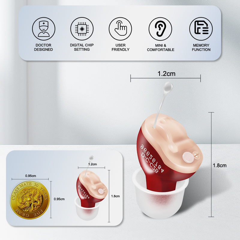 Invisible Wireless Hearing Aid Adjustable Mini CIC Sound Amplifier For Adults  Elderly LeftRight Ea 2