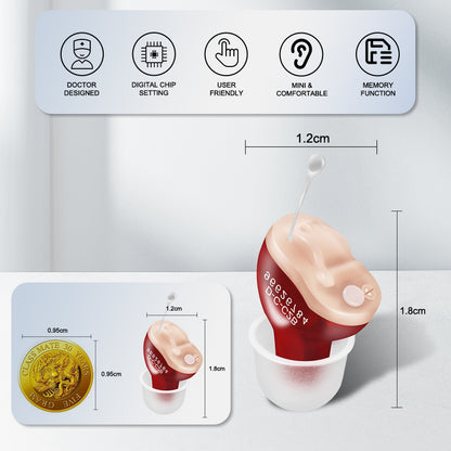 Invisible Wireless Hearing Aid Adjustable Mini CIC Sound Amplifier For Adults  Elderly LeftRight Ea 2