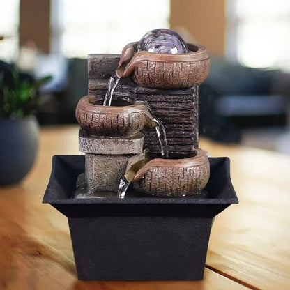 Portable Tabletop Water Fountain For Zen Relaxation And Home Decor 3