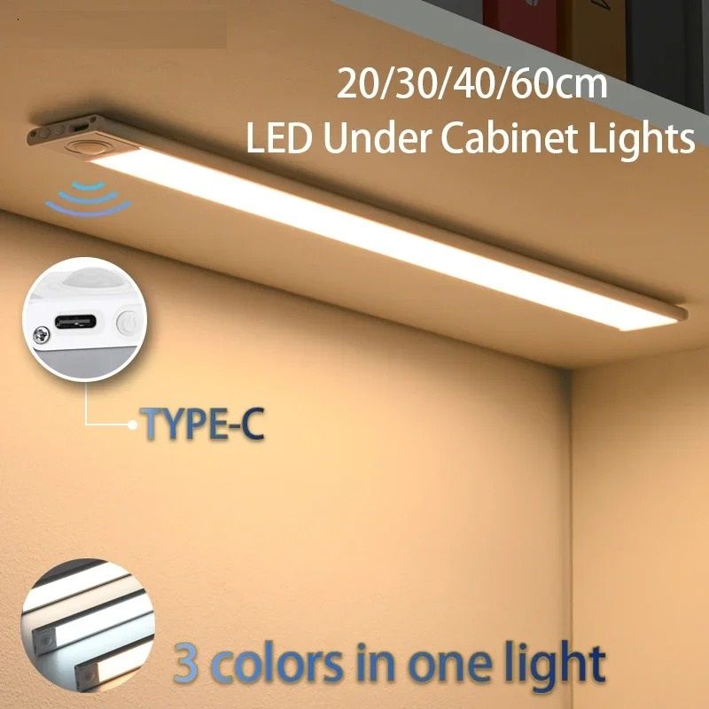 Ultra Thin LED Motion Sensor Cabinet Light Wireless Rechargeable Design