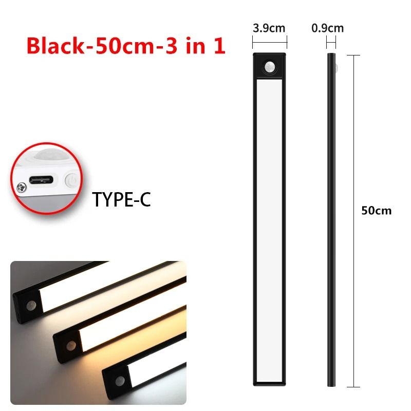 Ultra Thin LED Motion Sensor Cabinet Light Wireless Rechargeable Design 16