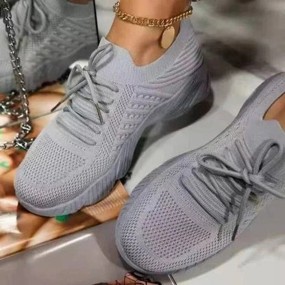Women Mesh Breathable Sneakers With Comfortable Platform Design 9