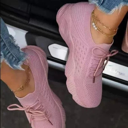 Women Mesh Breathable Sneakers With Comfortable Platform Design 10