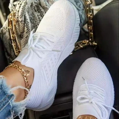Women Mesh Breathable Sneakers With Comfortable Platform Design 2