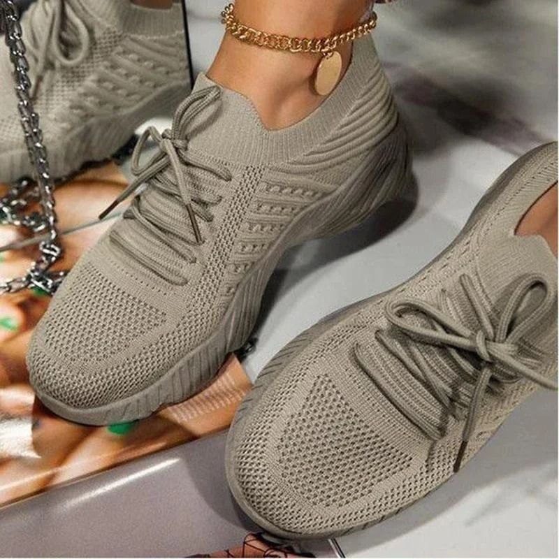 Women Mesh Breathable Sneakers With Comfortable Platform Design 5