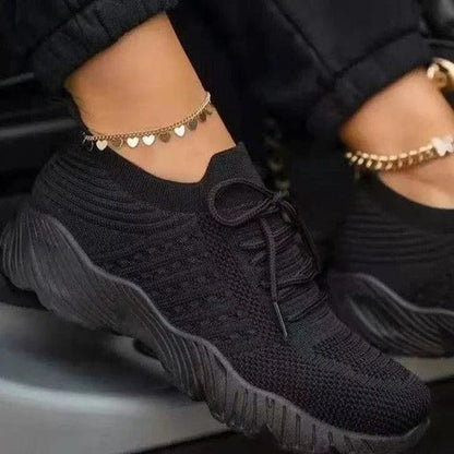 Women Mesh Breathable Sneakers With Comfortable Platform Design 8