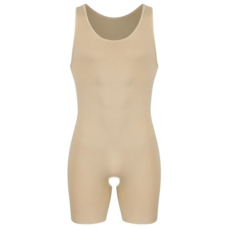 Men Compression Bodysuit Full Body Shaper Slimming Undershirt 4