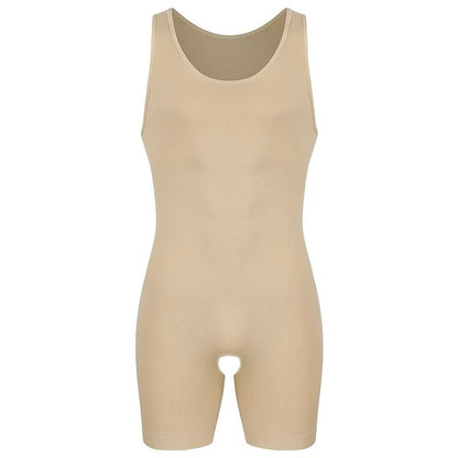 Men Compression Bodysuit Full Body Shaper Slimming Undershirt 4