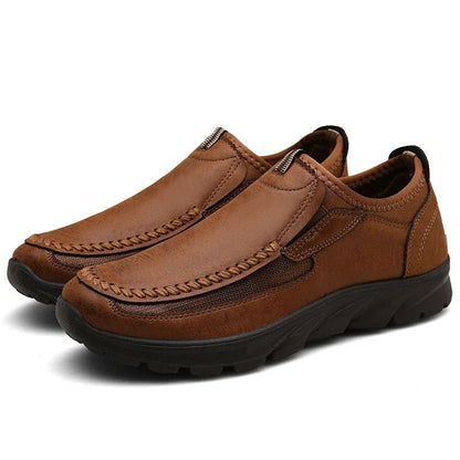 Mens Casual Handmade Loafers Comfortable Retro Breathable Flat Shoes 7