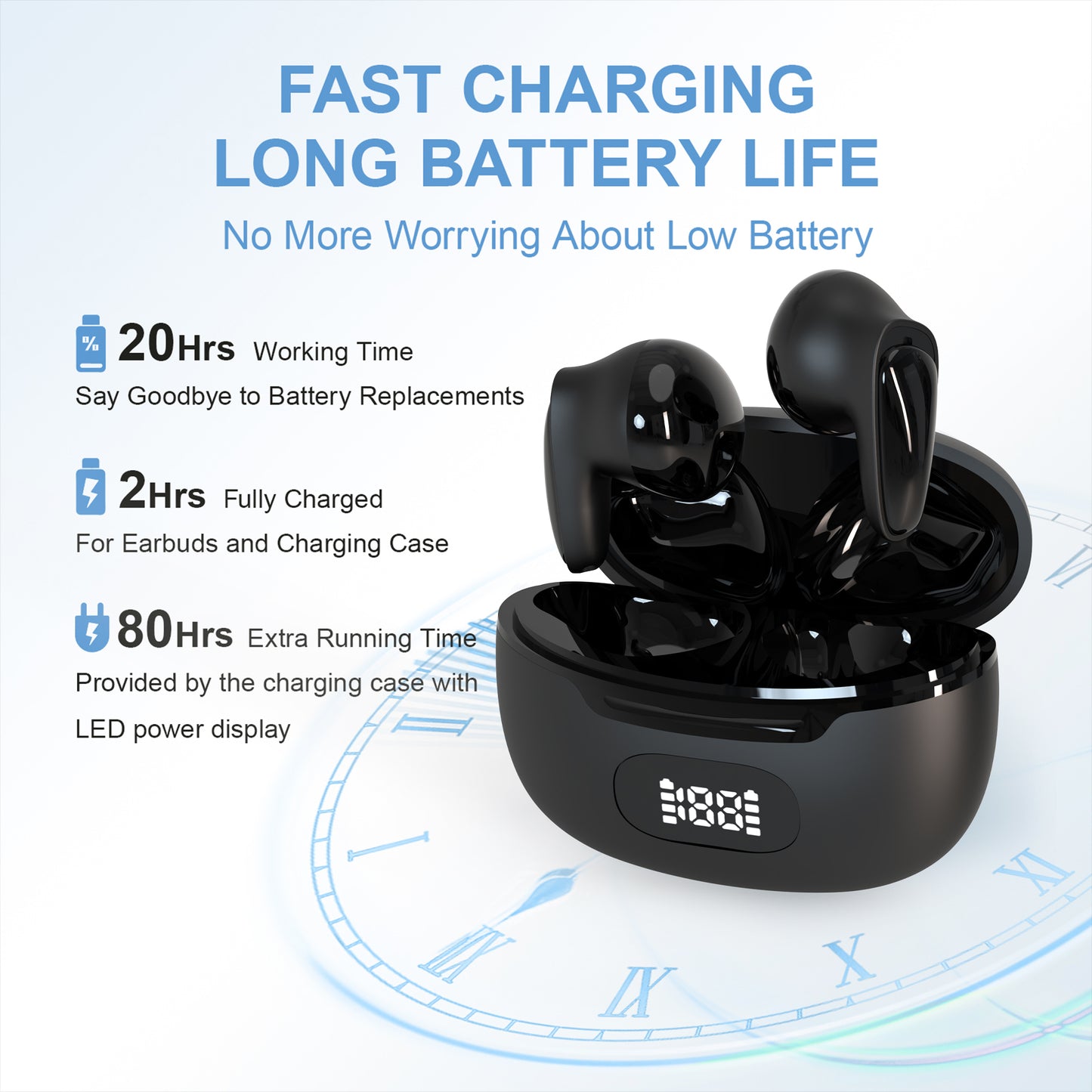Rechargeable Digital Hearing Aids with Charging Case for Seniors, Comfortable Hearing Amplifiers for Mild to Moderate
