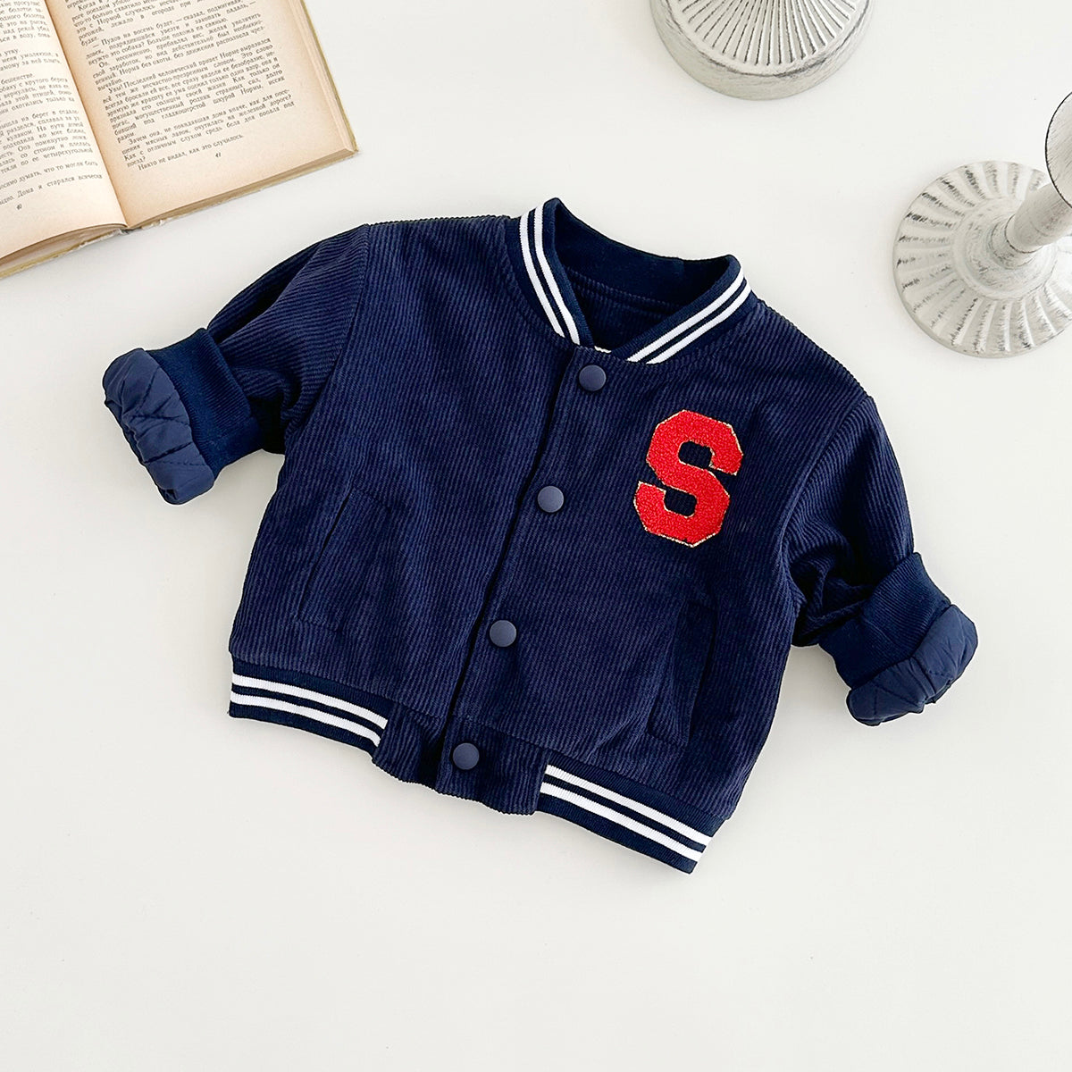 Baby Winter Clothes, Infant Boys Astronaut Jacket with Cartoon Print, Cotton Thick Warm Coat for Kids Outerwear