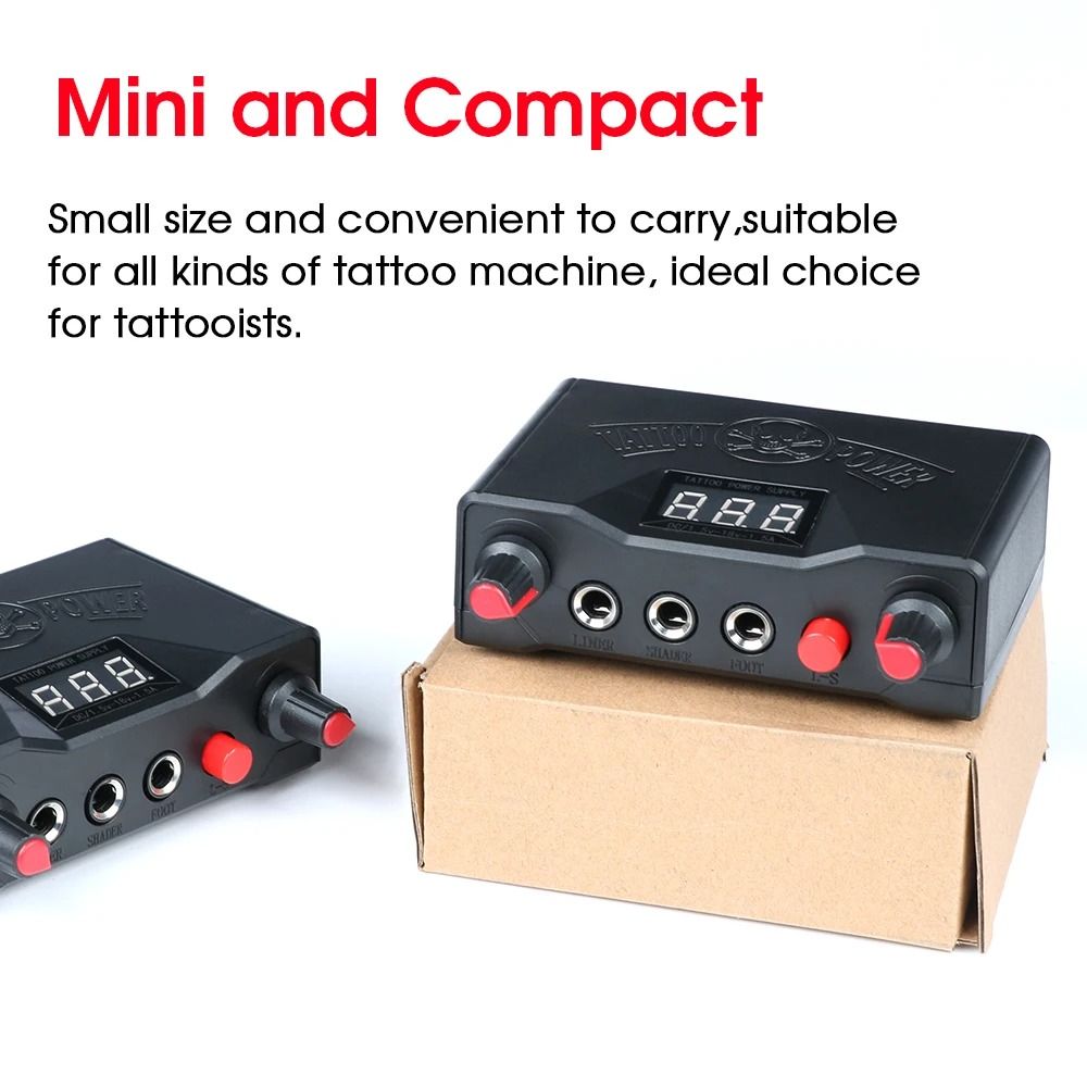 Digital Tattoo Power Supply Kit With Foot Pedal And Clip Cable 3