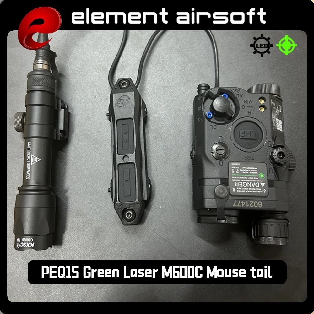 Tactical Flashlight and Laser Combo with Dual Control