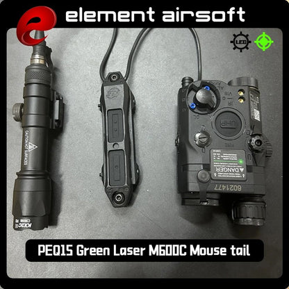 Tactical Flashlight and Laser Combo with Dual Control