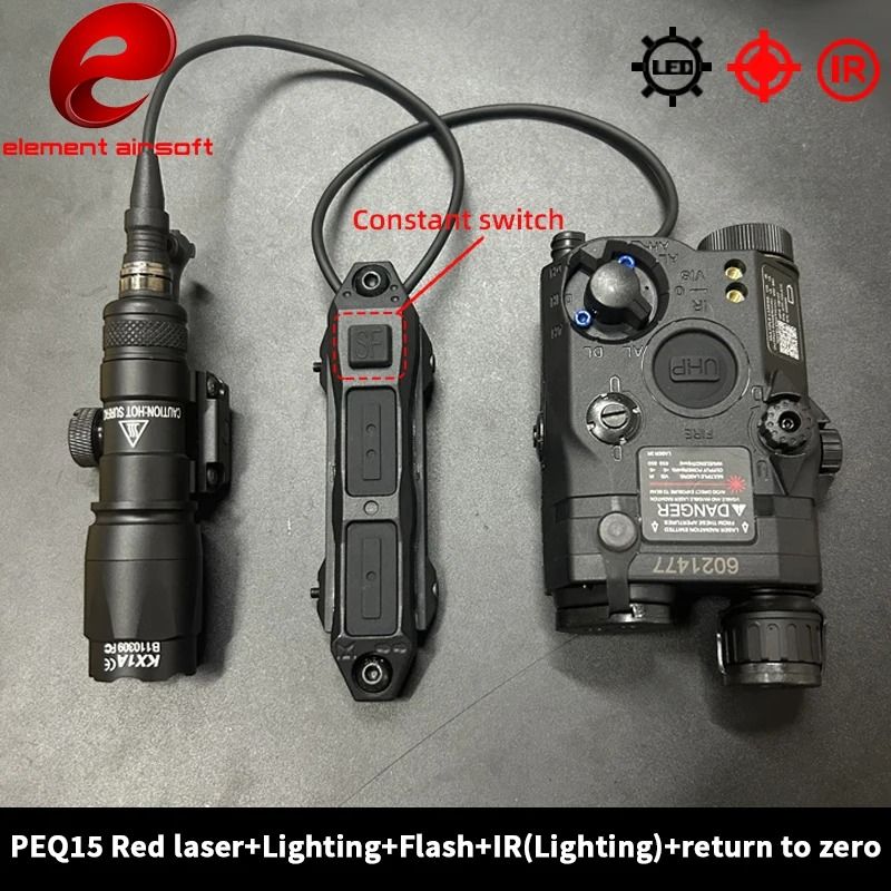Tactical Flashlight And Laser Combo With Dual Control 13