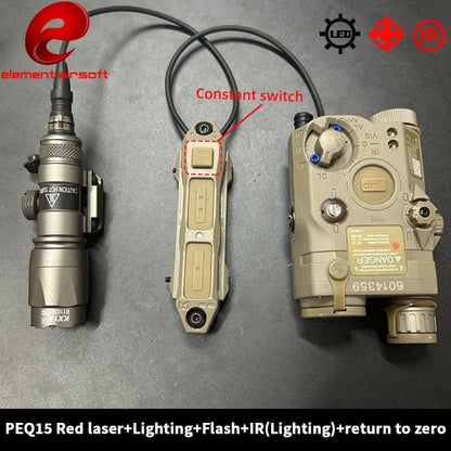 Tactical Flashlight And Laser Combo With Dual Control 14