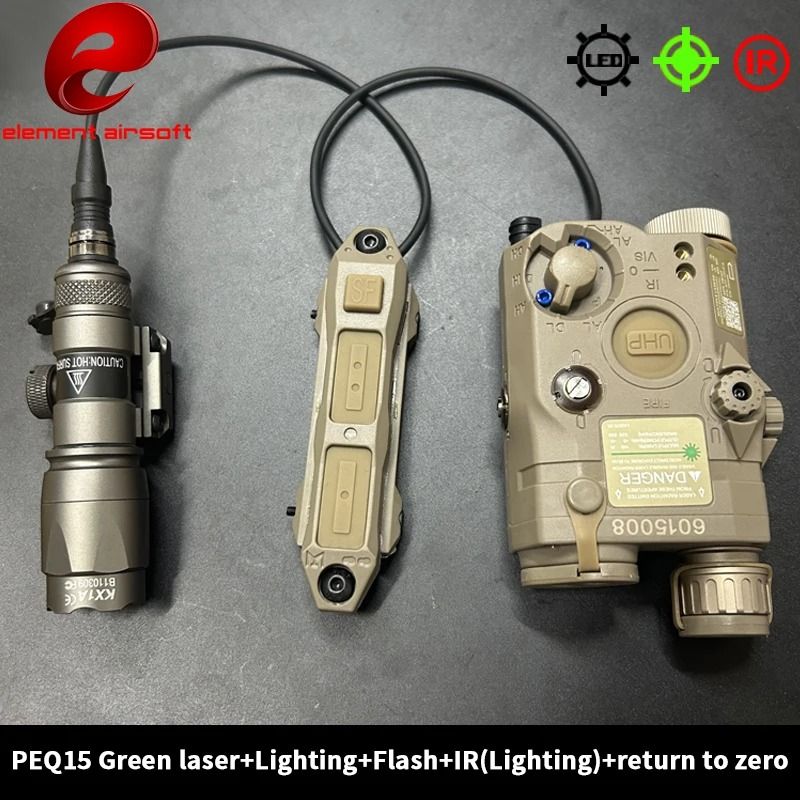 Tactical Flashlight And Laser Combo With Dual Control 4