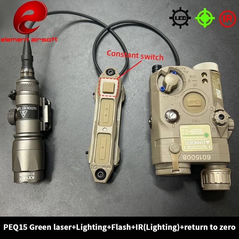 Tactical Flashlight And Laser Combo With Dual Control 18