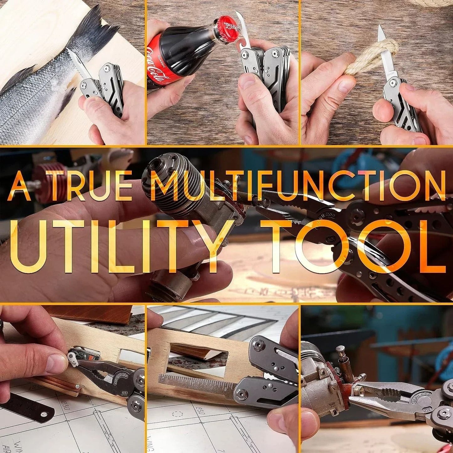 24in1 Multitool Pliers With Knife Screwdriver And Survival Tools 4