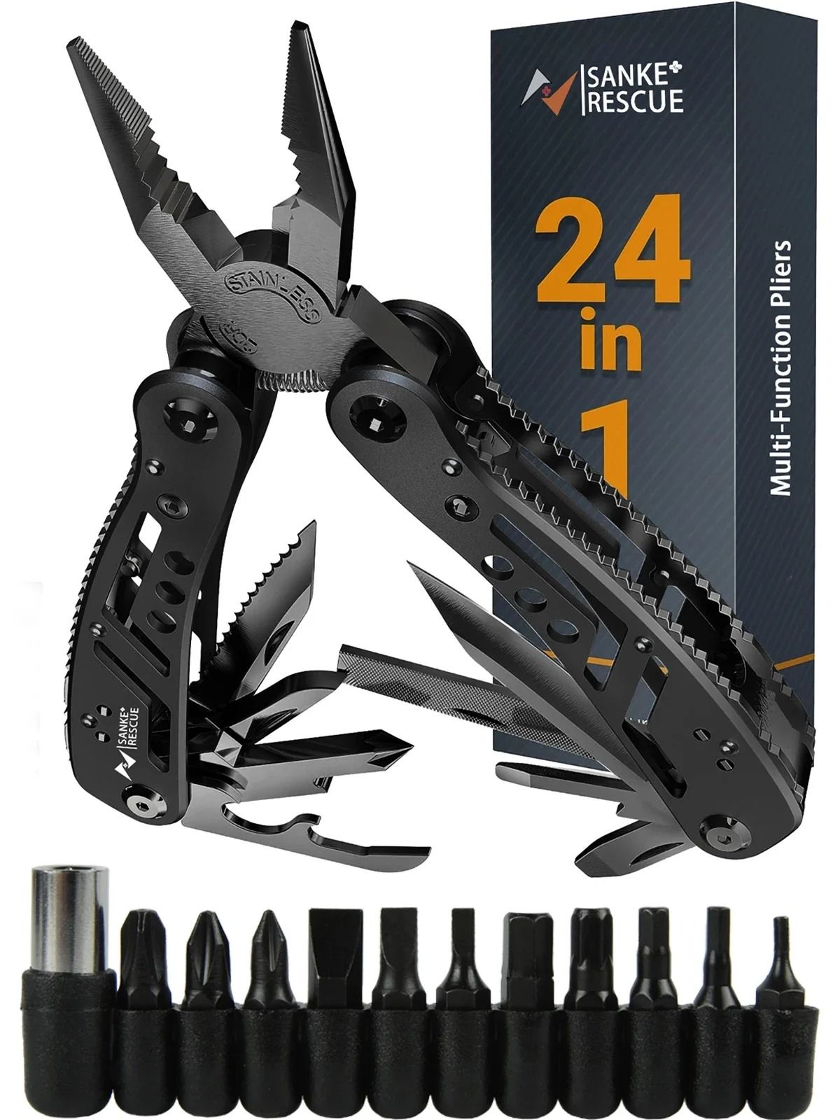 24in1 Multitool Pliers With Knife Screwdriver And Survival Tools 6