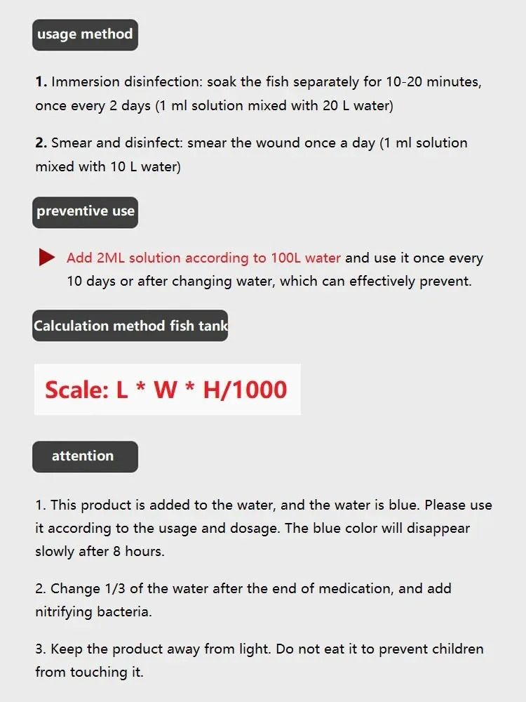 Methylene Blue Solution For Aquarium Fish Treatment 310ml 3