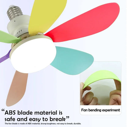 E27 Ceiling Fan Light With Remote Control And Adjustable LED Modes 5