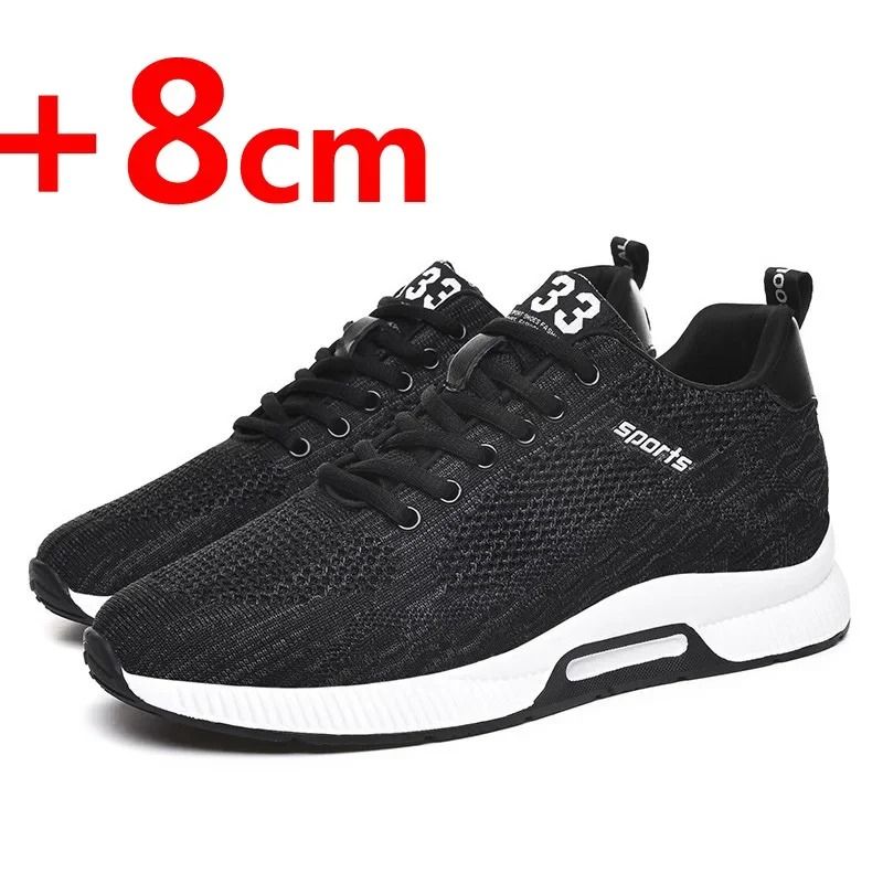 Mens Elevator Sneakers With Hidden Heel Insole Height Increasing Casual Shoes 2
