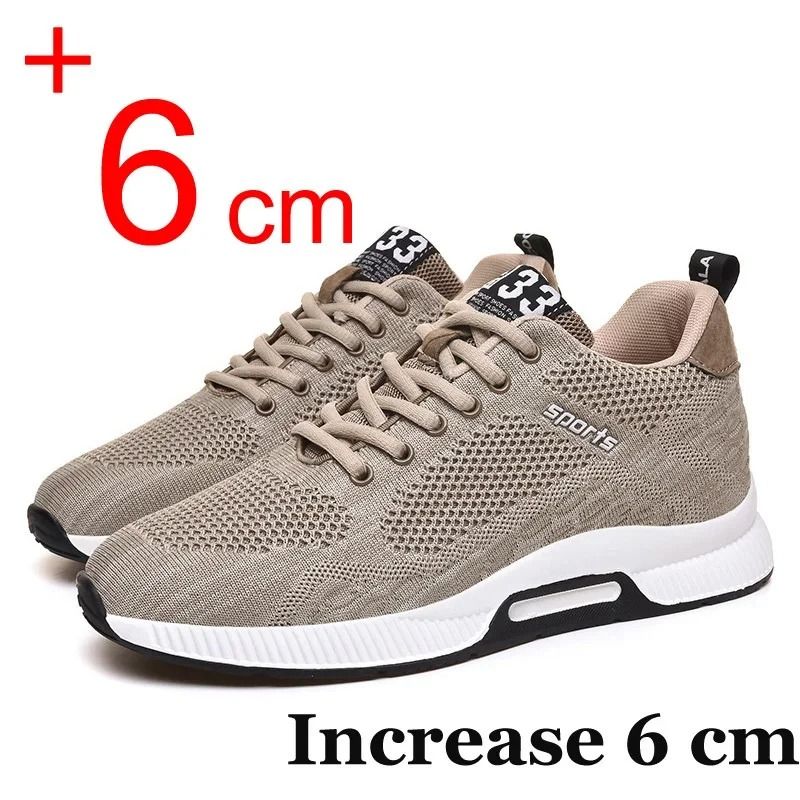Mens Elevator Sneakers With Hidden Heel Insole Height Increasing Casual Shoes 15