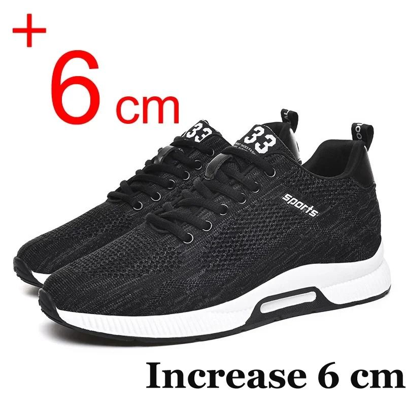Mens Elevator Sneakers With Hidden Heel Insole Height Increasing Casual Shoes 8