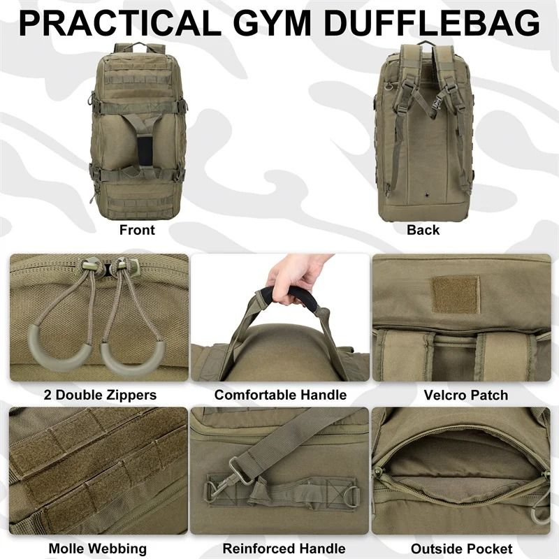 Large Tactical Duffle Backpack 30L 45L 80L Outdoor Travel And Camping Bag 3