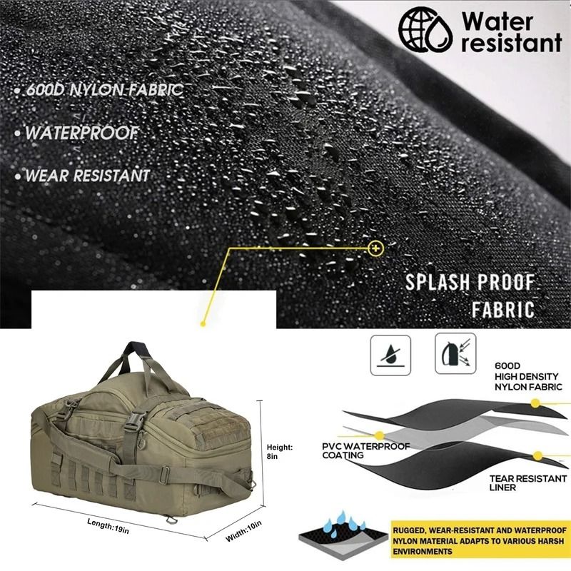 Large Tactical Duffle Backpack 30L 45L 80L Outdoor Travel And Camping Bag 4