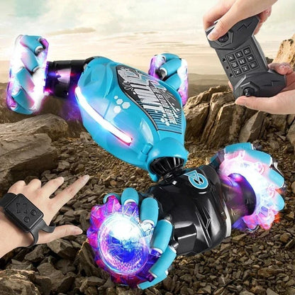 4WD Stunt Drift Car Remote Control Gesture Induction LED Twist Toy 3