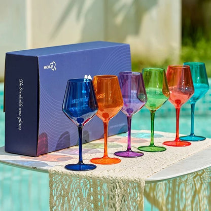 Unbreakable Tritan Wine Glass Set Dishwasher Safe and Reusable