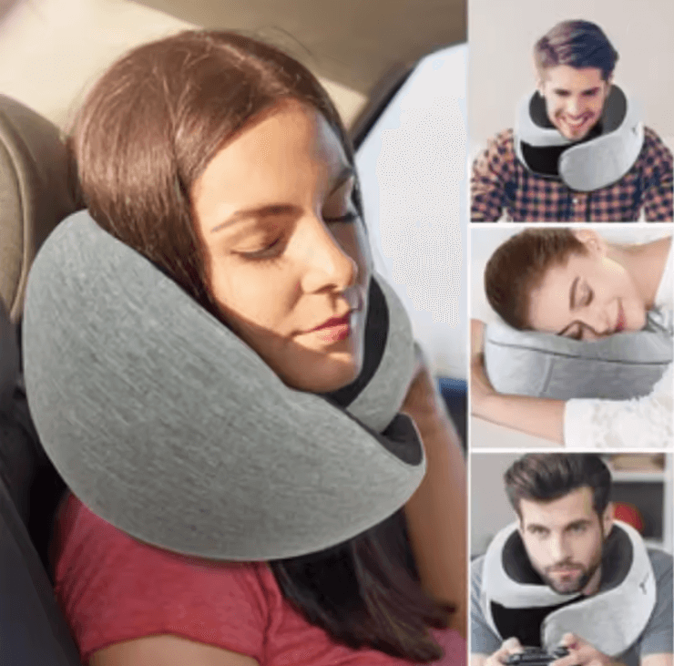 Memory Foam Travel Neck Pillow U Shaped Portable Car and Airplane Headrest Cushion