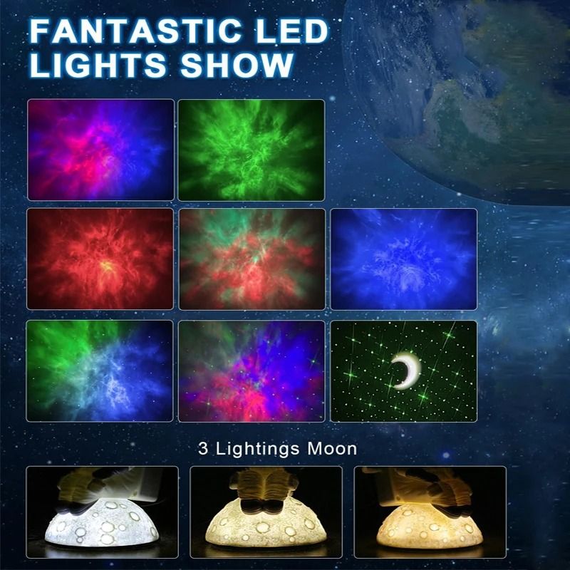 Astronaut Galaxy Projector With Bluetooth Speaker For Bedroom And Relaxation 5