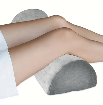 Half Moon Memory Foam Bolster Pillow for Legs Knees Back and Head Support