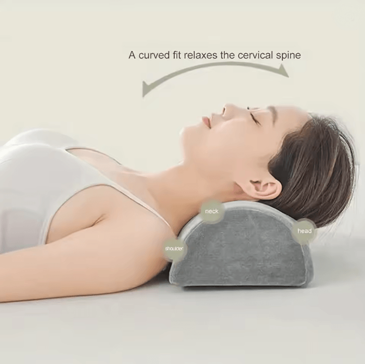 Half Moon Memory Foam Bolster Pillow For Legs Knees Back And Head Support 2