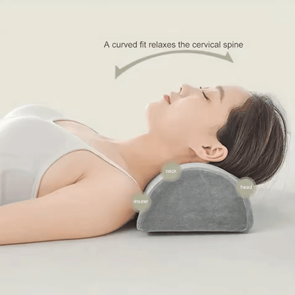 Half Moon Memory Foam Bolster Pillow For Legs Knees Back And Head Support 2